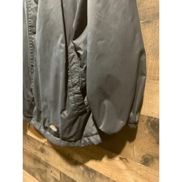 Dickies Men’s Snap Front Nylon Coaches Jacket – Grey – Size Small - Picture 7 of 10